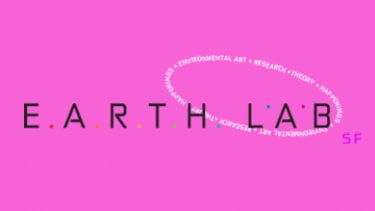 Earth Lab SF logo on pink background